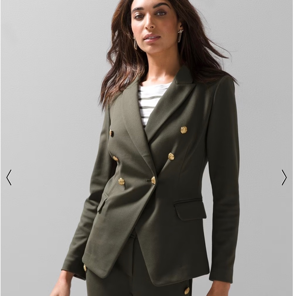 WHITE HOUSE BLACK MARKET Trophy Jacket in Sergeant. Size 14 NWT (Q-16)